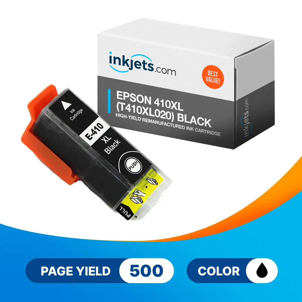 Epson 410XL (T410XL020) Black High-Yield Remanufactured Ink Cartridge - Image 2