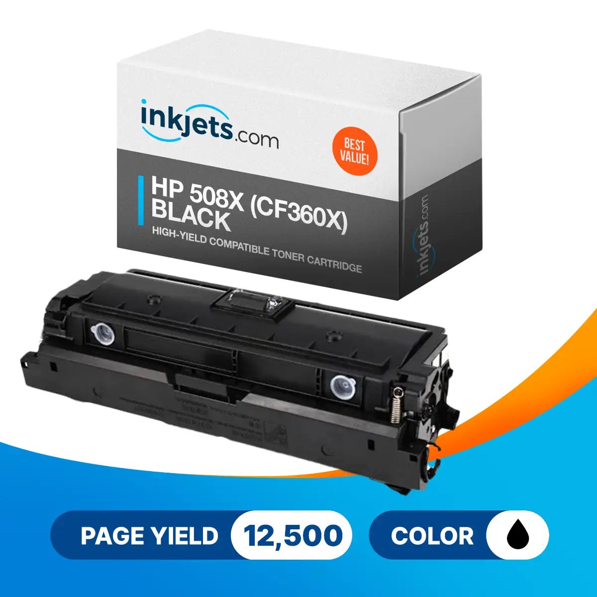 HP 508X (CF360X) Black High-Yield Compatible Toner Cartridge - Image 2