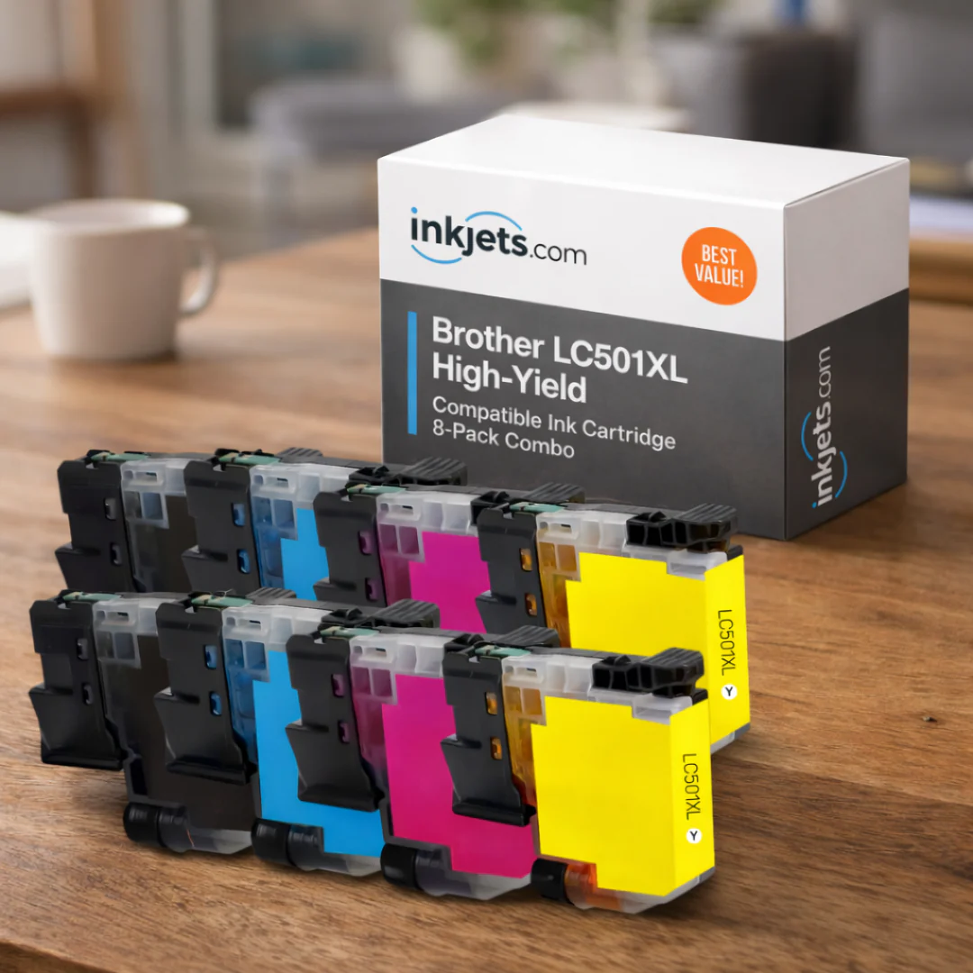 Brother LC501XL High Yield Compatible Ink Cartridge 8-Pack Combo - Image 3