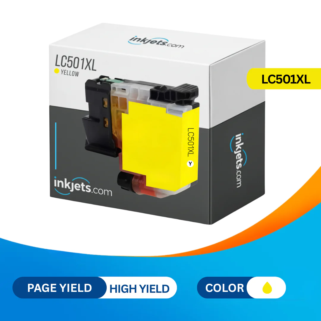 Brother LC501XLY Yellow High Yield Compatible Ink Cartridge - Image 2