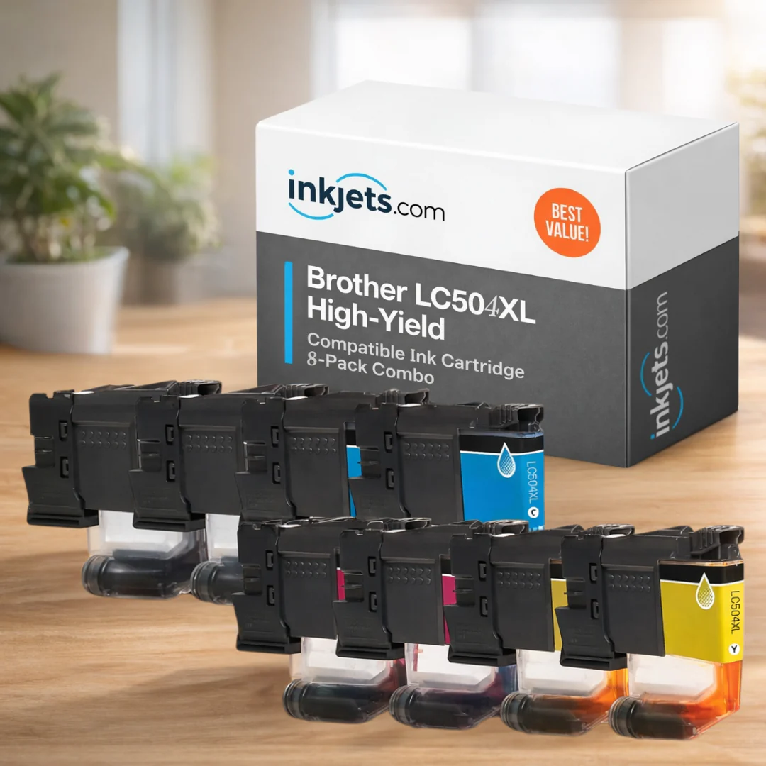 Brother LC504XL High Yield Compatible Ink Cartridge 8-Pack Combo - Image 3