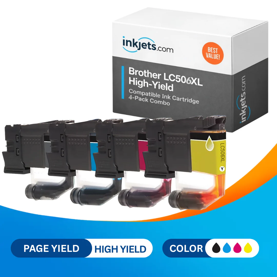 Brother LC506XL High Yield Compatible Ink Cartridge 4-Pack Combo - Image 2