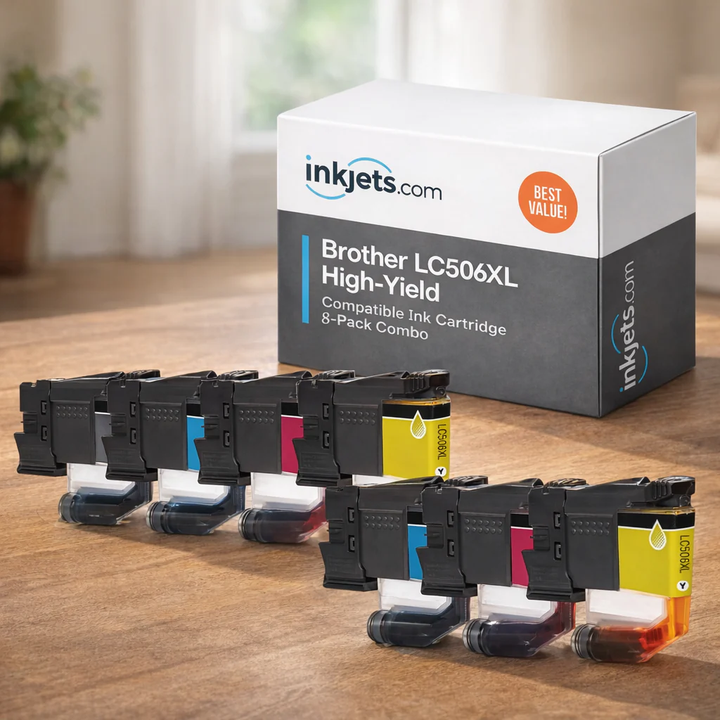 Brother LC506XL High Yield Compatible Ink Cartridge 8-Pack Combo - Image 3