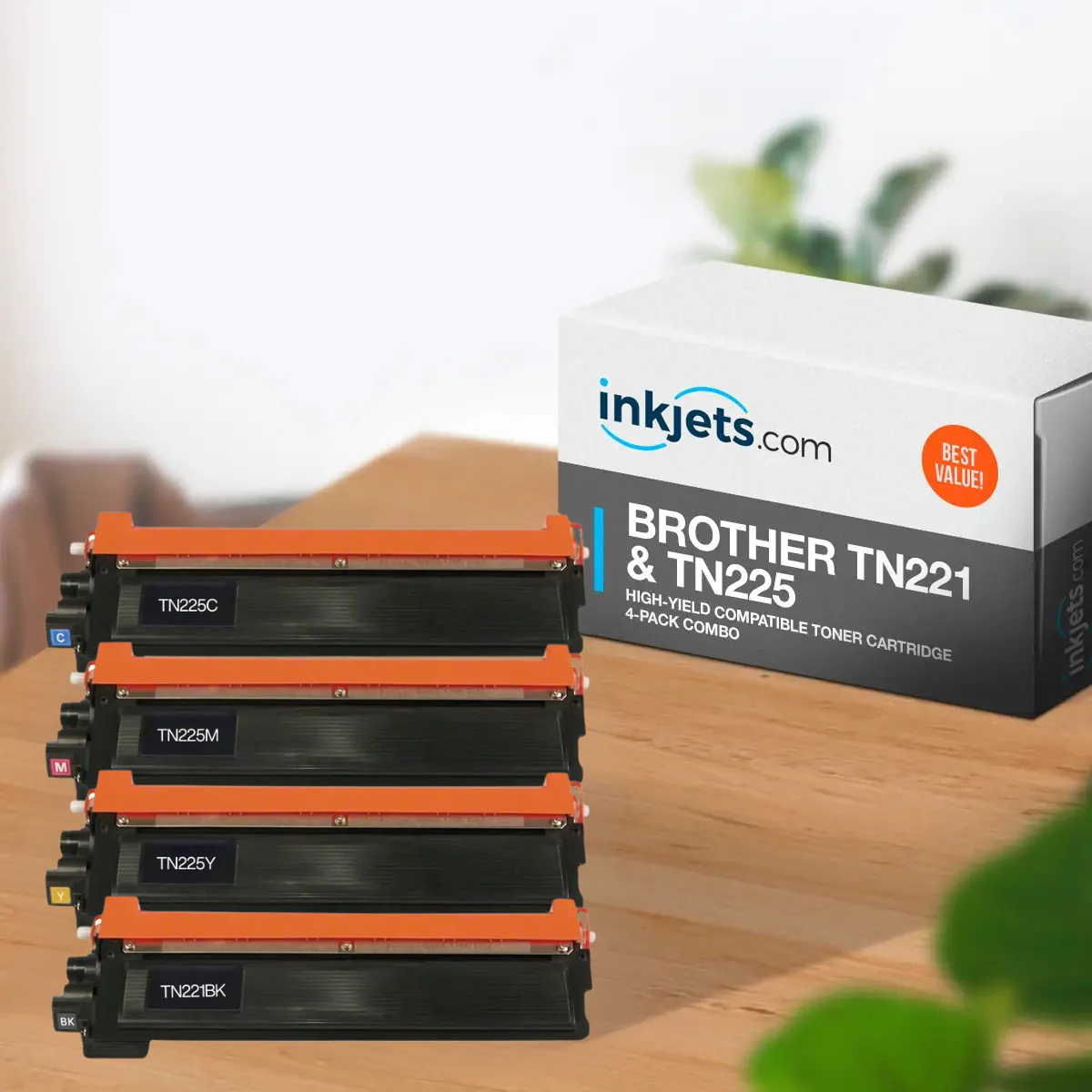 Brother TN221 & TN225 High-Yield Compatible Toner Cartridge 4-Pack Combo - Image 3