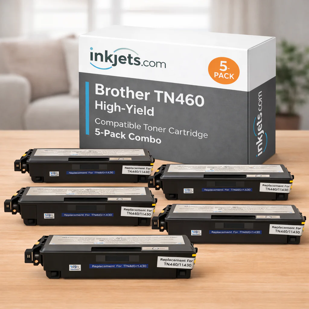Brother TN460 Black Compatible High-Yield Toner Cartridge 5-Pack Combo - Image 3