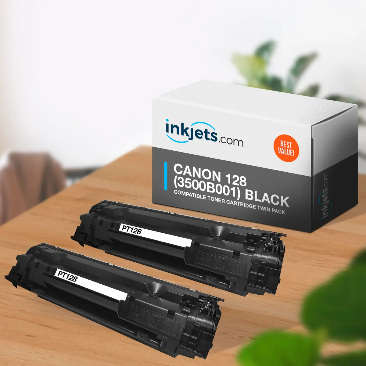 Canon 128 (3500B001) Black Compatible Toner Cartridge Twin Pack - Image 3