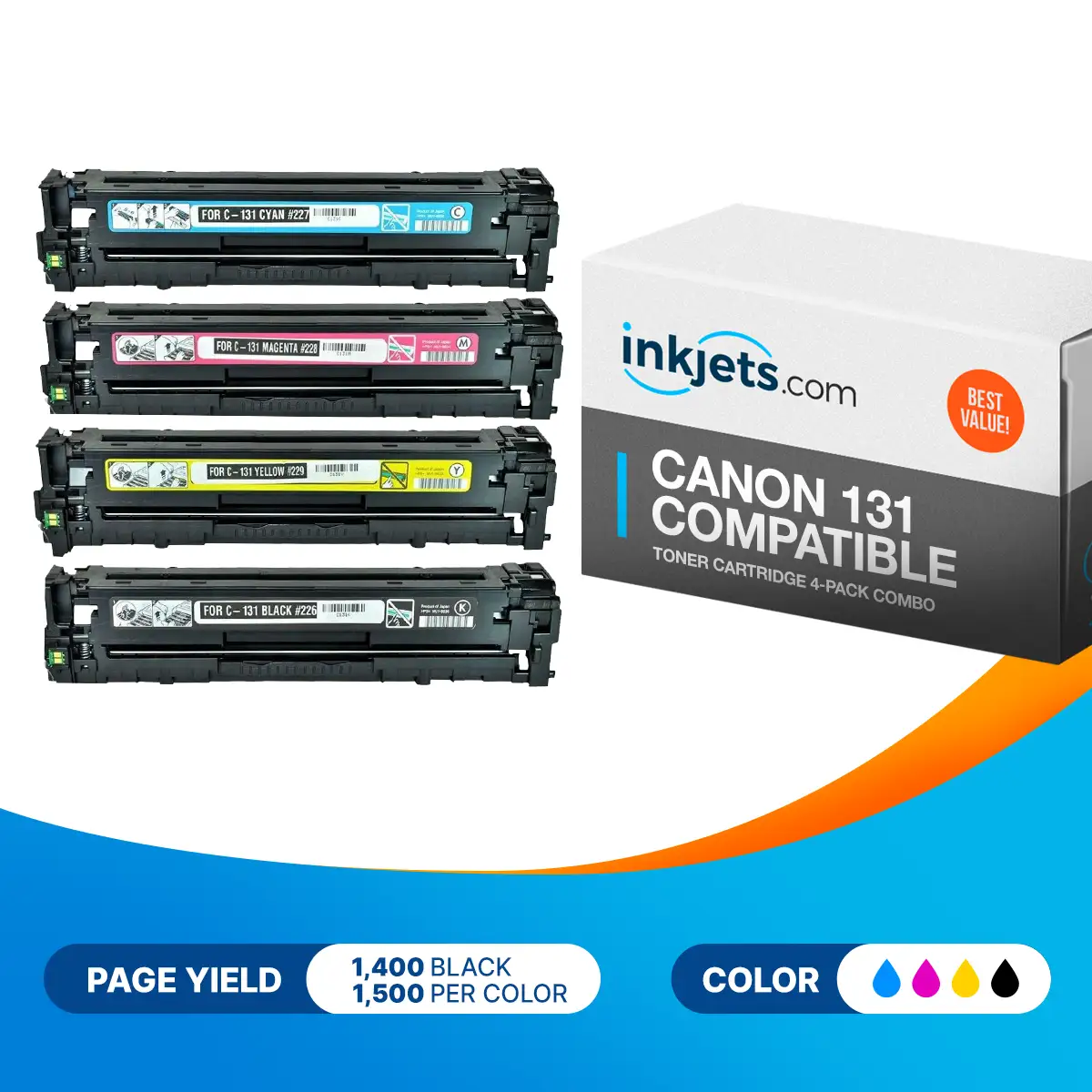 Canon 131 Compatible Toner Cartridge 4-Pack Combo - Image 2