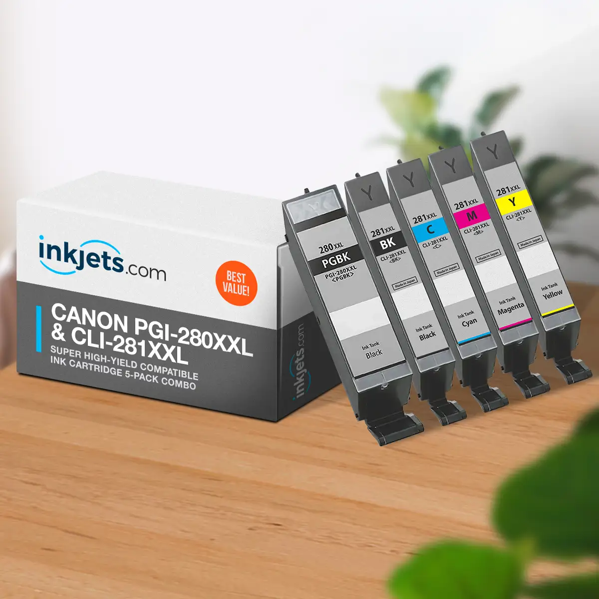 Canon PGI-280XXL & CLI-281XXL Super High-Yield Compatible Ink Cartridge 5-Pack Combo - Image 3