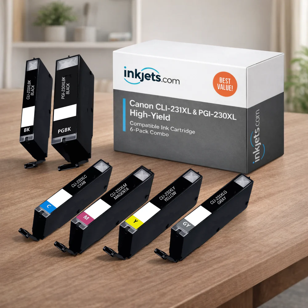 Canon CLI-231XL & PGI-230XL High-Yield Compatible Ink Cartridge 6-Pack Combo - Image 3