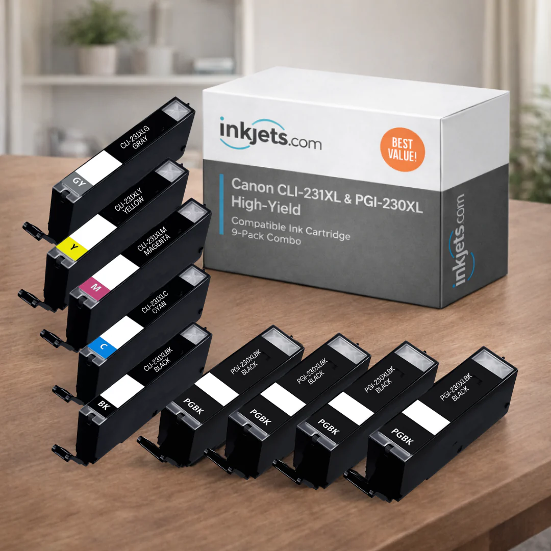 Canon CLI-231XL & PGI-230XL High-Yield Compatible Ink Cartridge 9-Pack Combo - Image 3