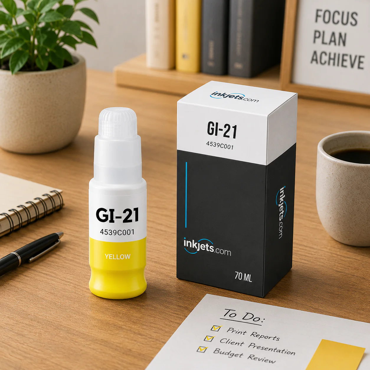 Canon GI-21Y (4539C001) Yellow Standard Yield Compatible Ink Bottle, 70 ml - Image 3