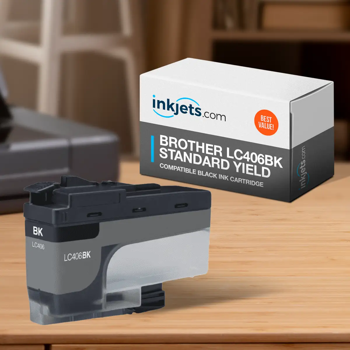 Compatible Brother LC406BK Standard Yield Black Ink Cartridge - Image 3