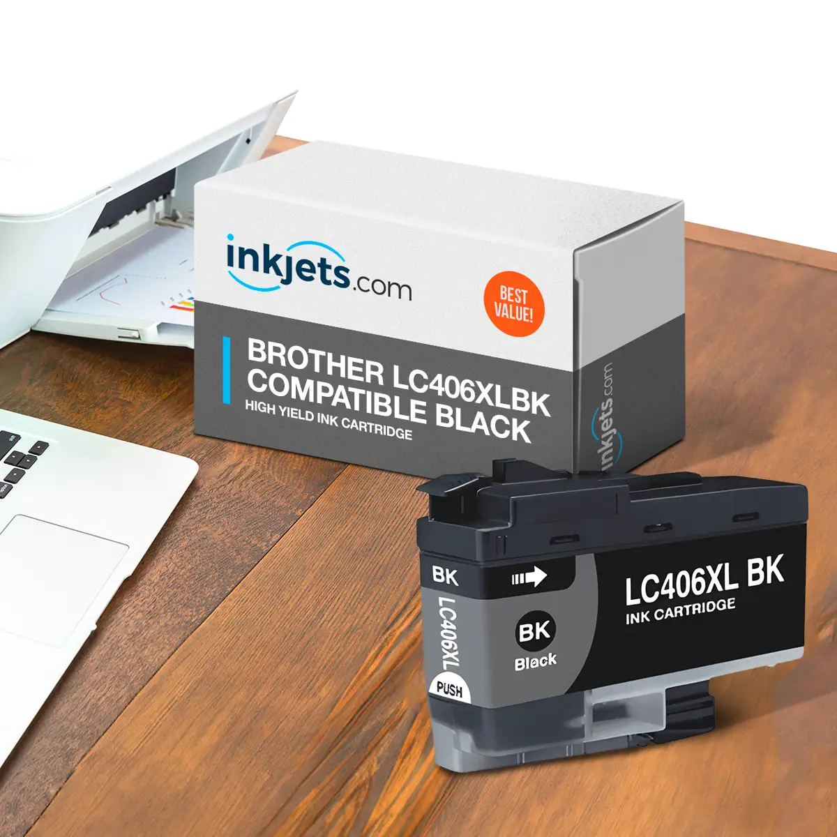 Compatible Brother LC406XLBK High Yield Black Ink Cartridge - Image 3
