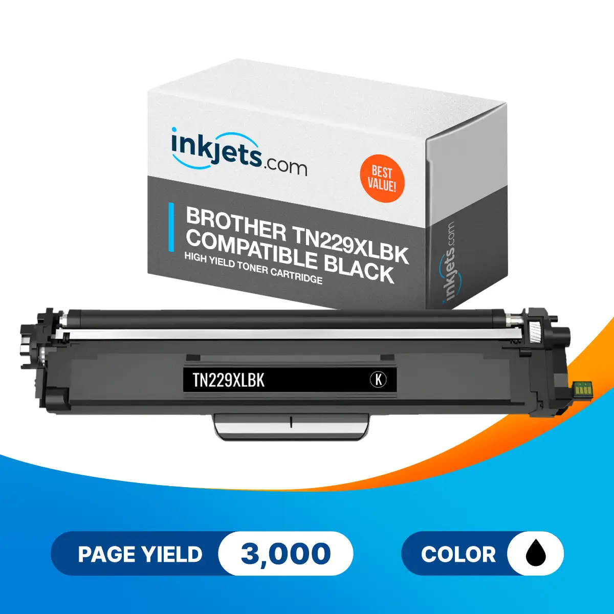 Compatible Brother TN229XLBK High Yield Black Toner Cartridge - Image 3