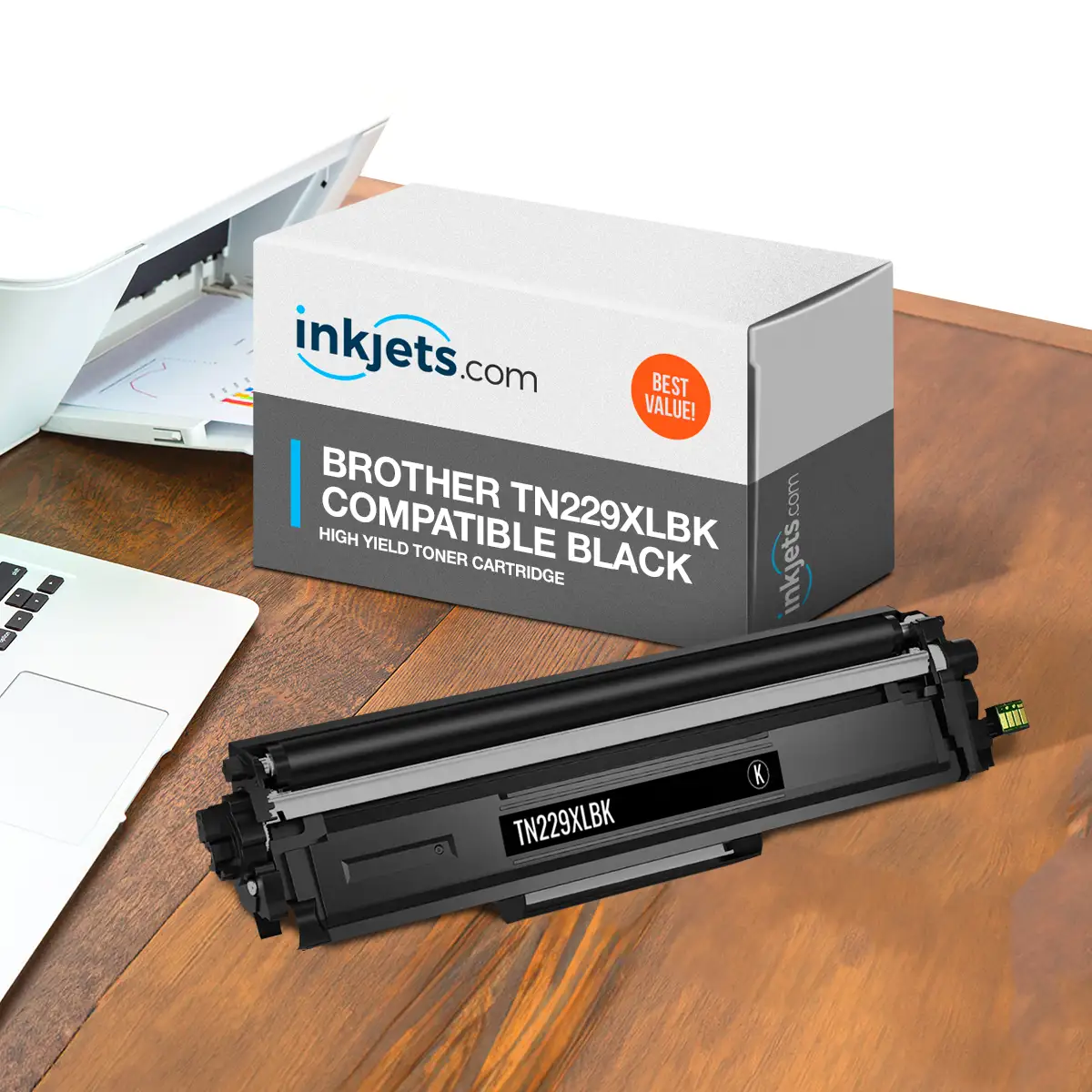 Compatible Brother TN229XLBK High Yield Black Toner Cartridge - Image 4