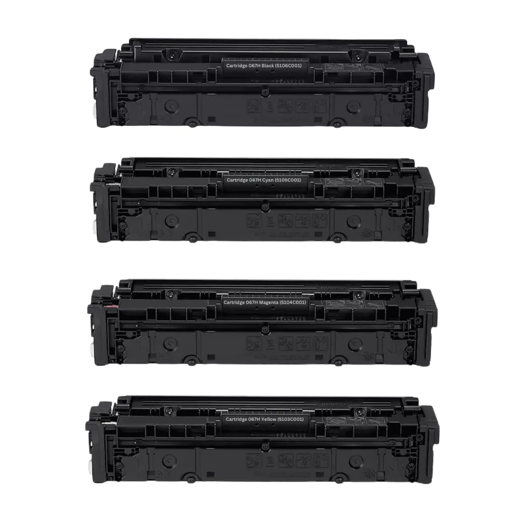 Canon 067H Compatible High Yield Toner Cartridge 4-Pack Combo