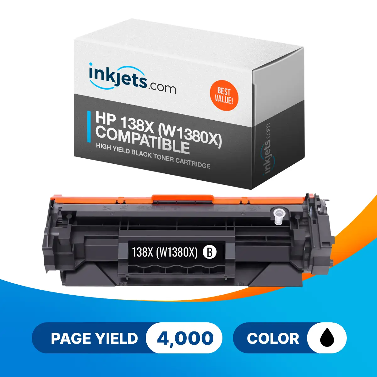 Compatible HP 138X (W1380X) High Yield Black Toner Cartridge - Image 2