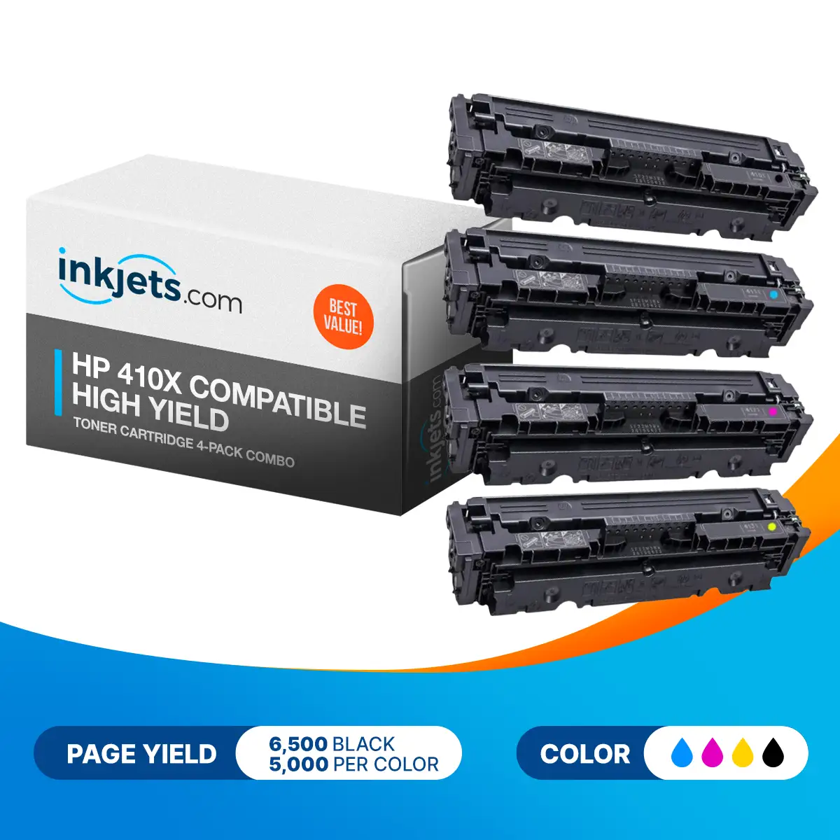 HP 410X Compatible High Yield Toner Cartridge 4-Pack Combo - Image 2