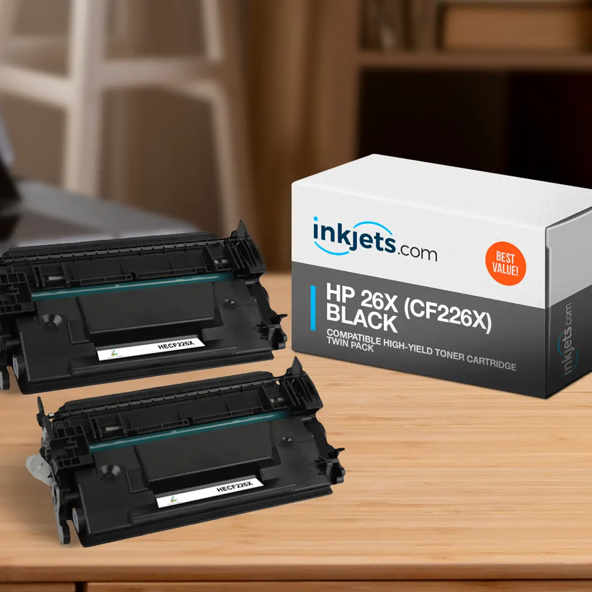 HP 26X (CF226X) Black Compatible High-Yield Toner Cartridge Twin Pack - Image 3