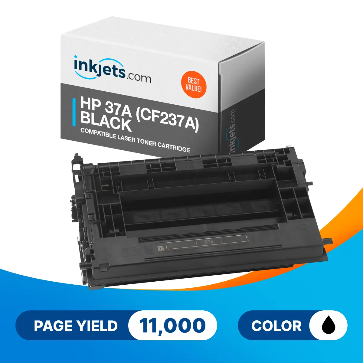 HP 37A (CF237A) Black Compatible Laser Toner Cartridge - Image 2