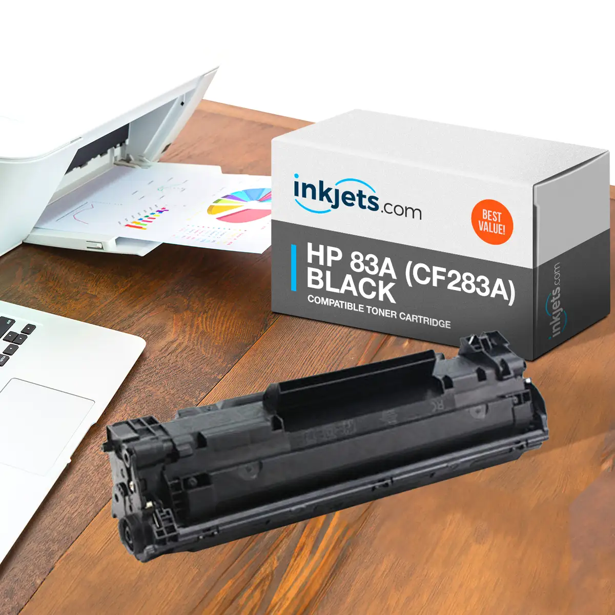 HP 83A (CF283A) Black Compatible Toner Cartridge - Image 3