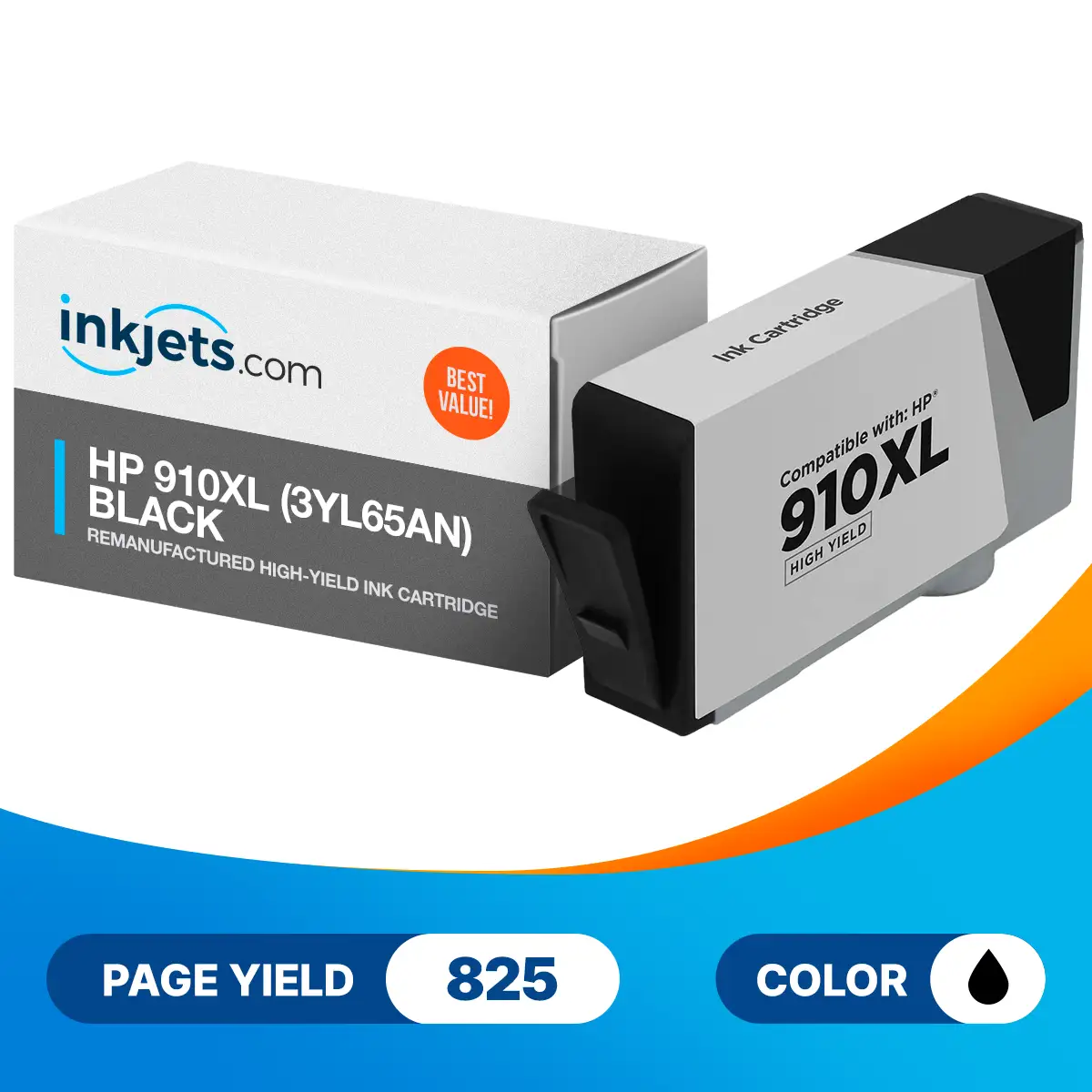 HP 910XL (3YL65AN) Black Remanufactured High-Yield Ink Cartridge - Image 2