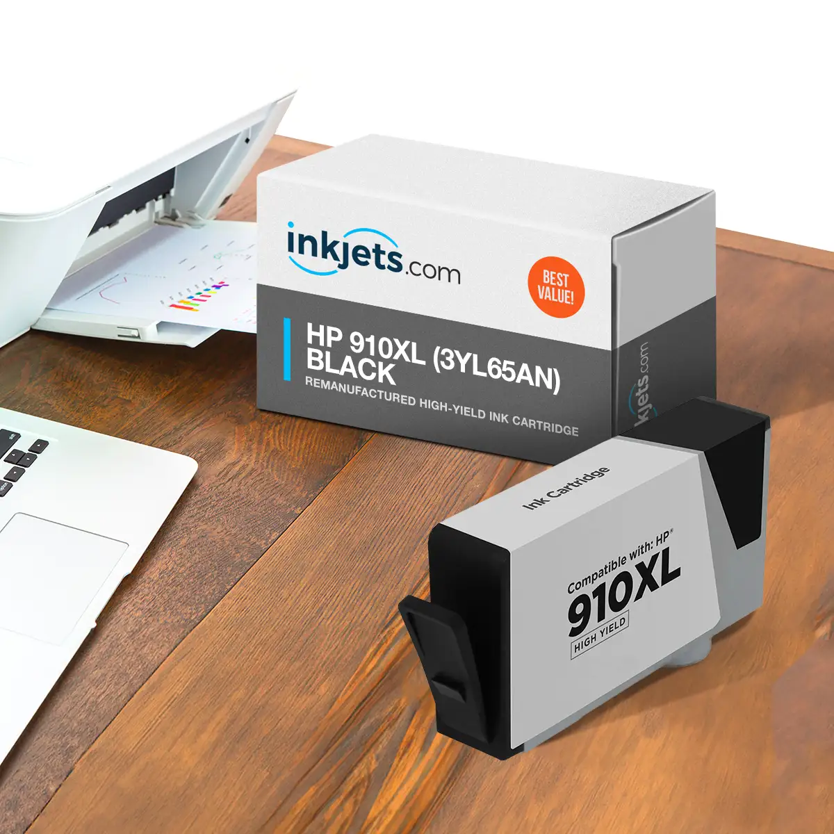 HP 910XL (3YL65AN) Black Remanufactured High-Yield Ink Cartridge - Image 3