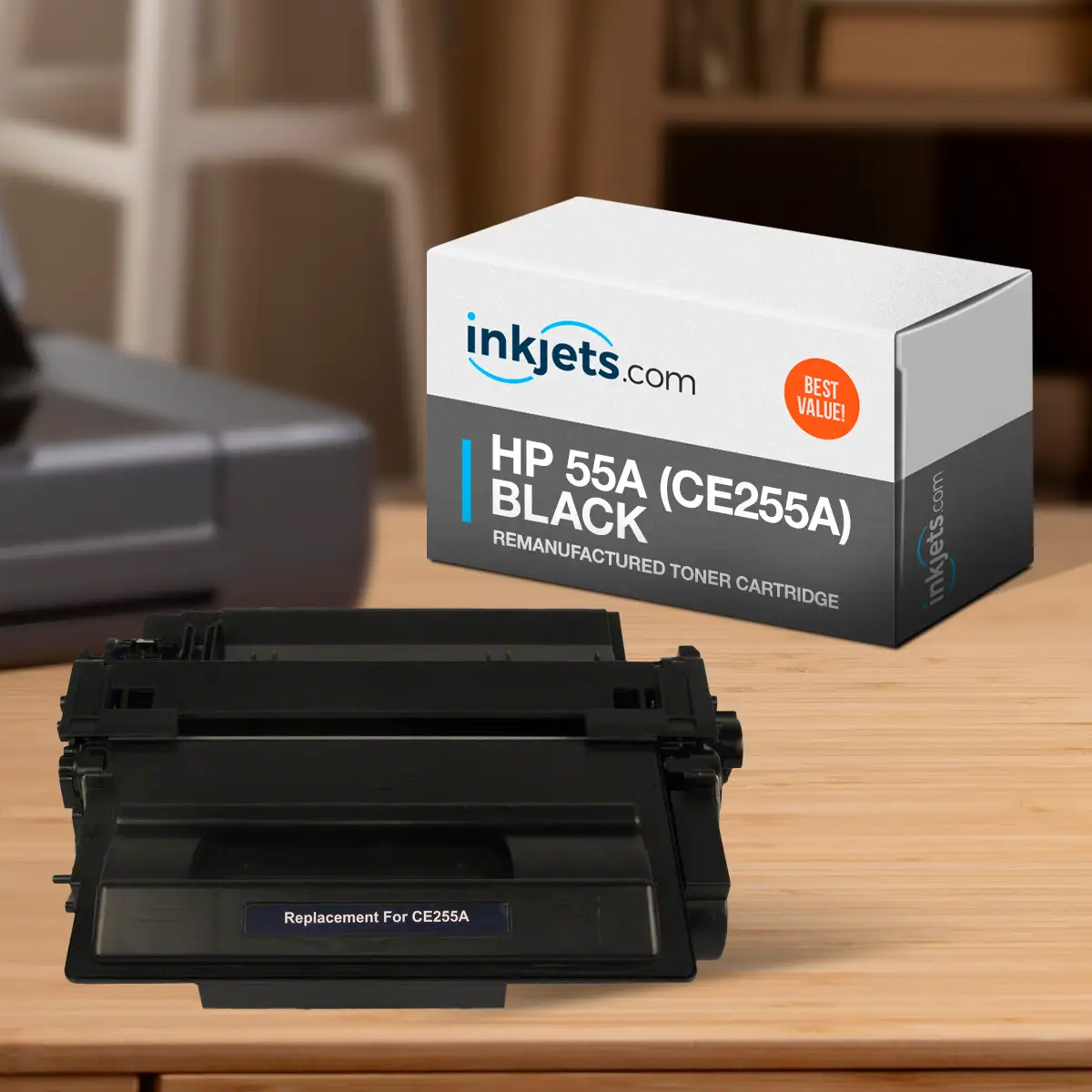 HP 55A (CE255A) Black Remanufactured Toner Cartridge - Image 3