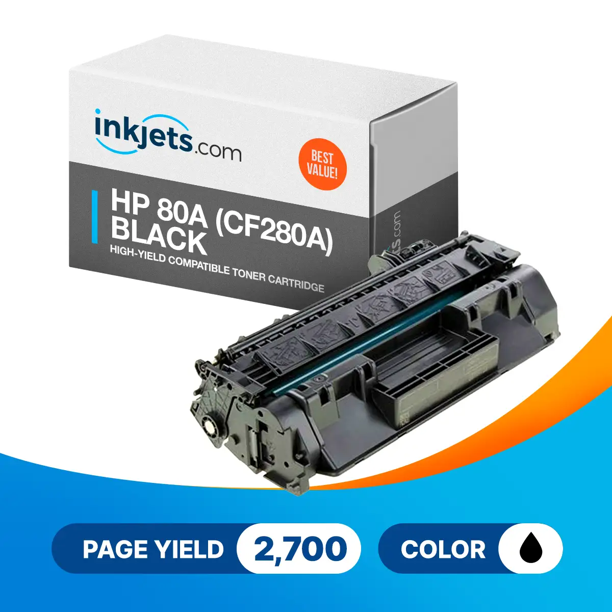 HP 80A (CF280A) Black Compatible Toner Cartridge - Image 2
