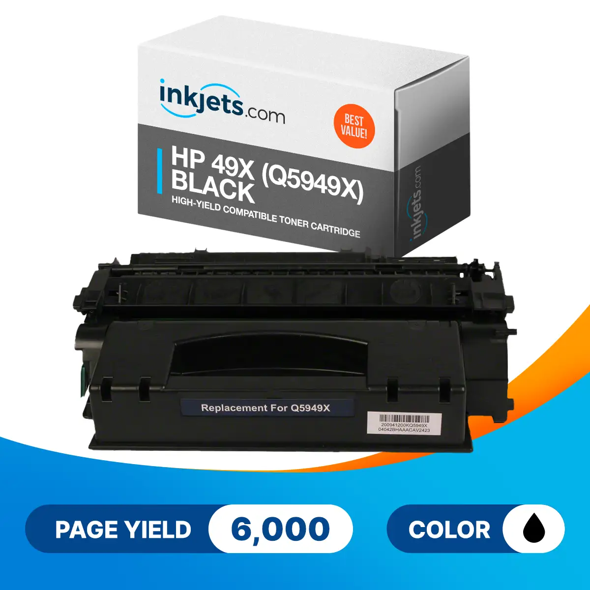 HP 49X (Q5949X) Black High-Yield Compatible Toner Cartridge - Image 2